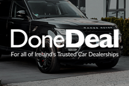 Done Deal logo and slogan "for all of Ireland's Trusted Car Dealerships"